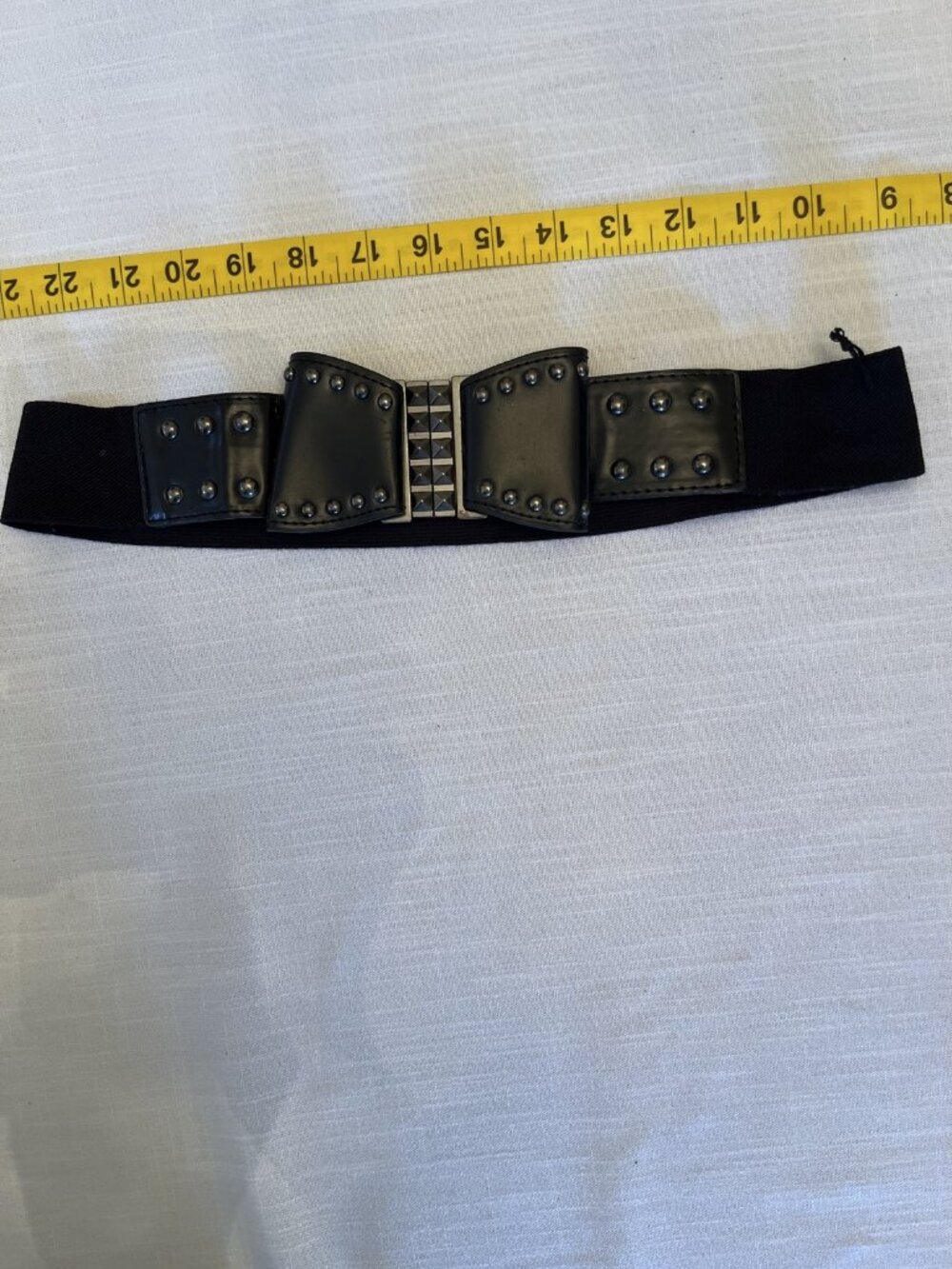 Jessica Simpson Black Studded Cinch Belt Size 10